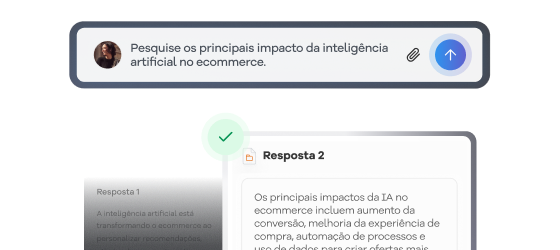 Comparação de respostas de IA lado a lado