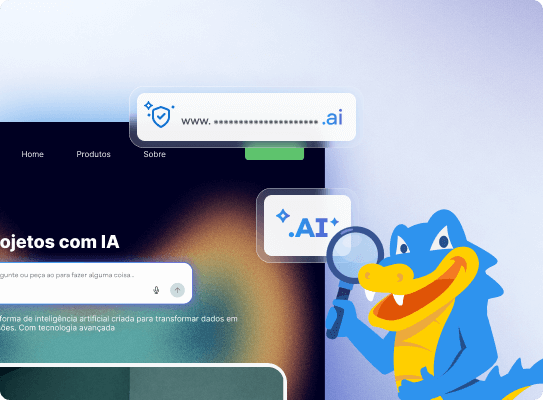 Ilustração de domínio .ai com inteligência artificial